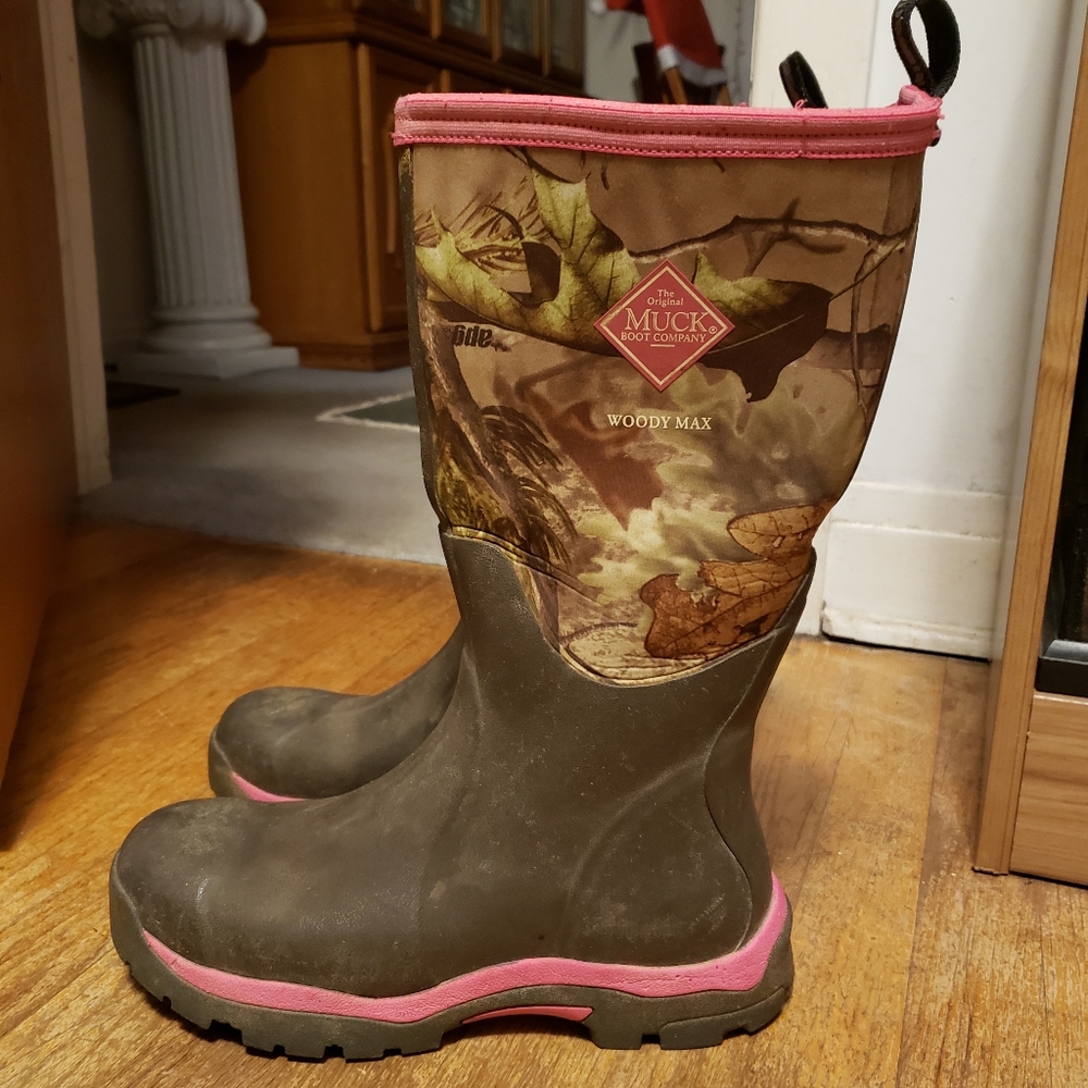 Pink Woody Max Camo Muck Boot Hunting Boots Women's 9 Mens 7 41